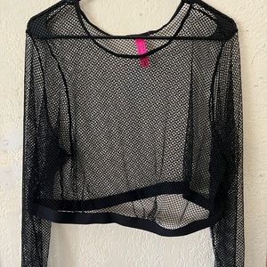 Torrid/Betsey Johnson fishnet crop top